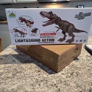 Light & Sound Action Dinosaur - Brown